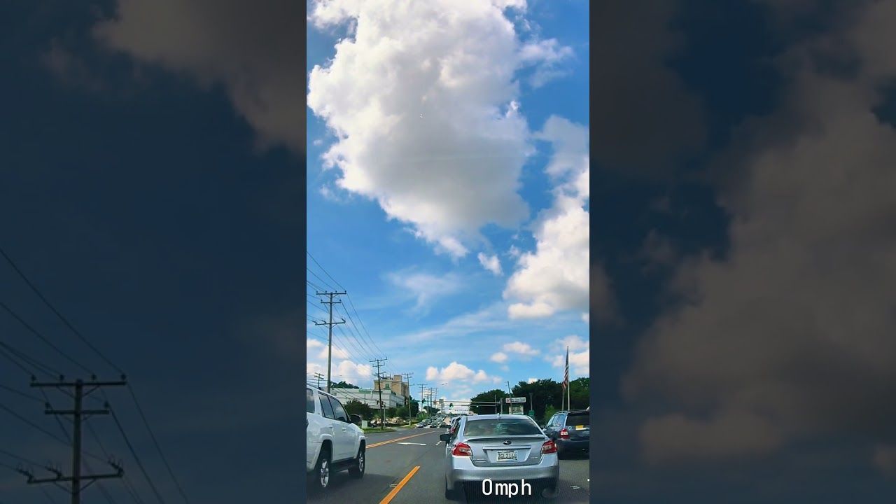 Beautiful sky over Timonium 🌇🚘✨ A peaceful evening drive under glowing clouds and city lights