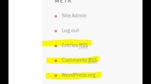 Remove Eentries RSS, Comments RSS & Wordpress.org from Meta Widget in Wordpress Site!!