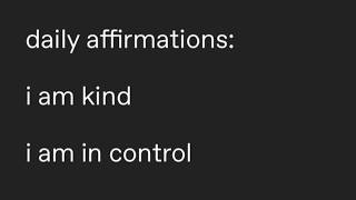 Daily affirmations @JeaneyCollects