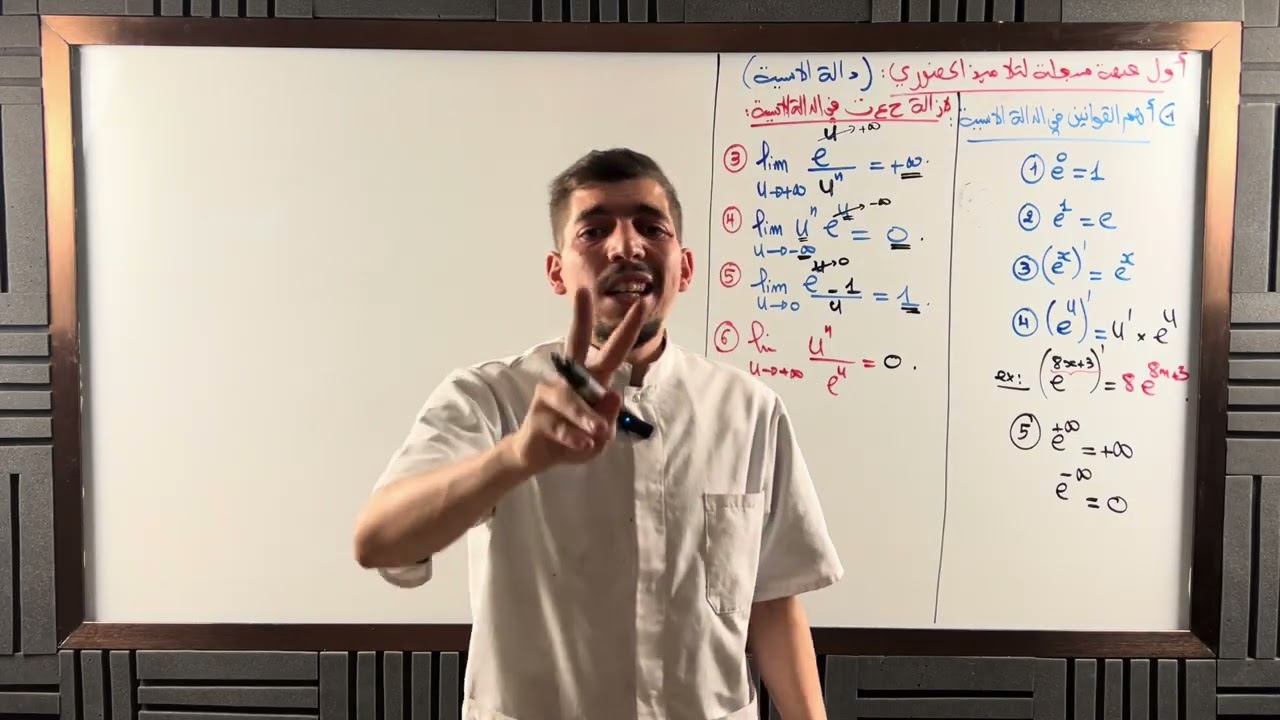 ملخص شامل في الدالة الأسية و ازالة حالة عدم التعيين جميع الحالات