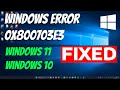 How To Fix Error Code 0x800703e3 in Windows