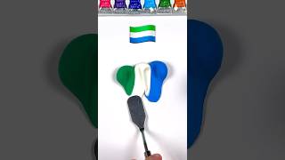 What color do mixed flags make? (part 7) - dough edition #colormixing #mixedflags #artvideos