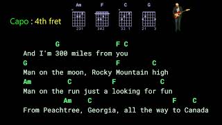 Bayker Blankenship - 300 Miles - chords lyrics