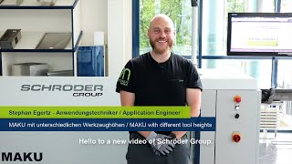 SCHROEDER Folding machine: MAKU - The flexible machine to work with different tool heights (DE/EN)