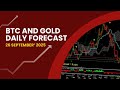 Gold (XAU) &amp; Bitcoin (BTC) Forecast | Urdu/ Hindi Trading Analysis | 26 Sep