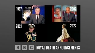 BBC Royal Death Announcements from 1997 to 2022 (w/ National Anthem)