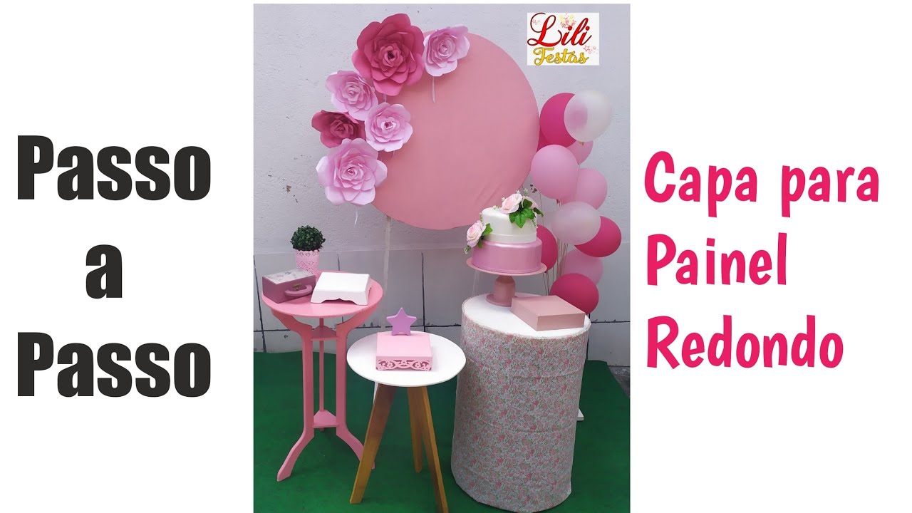 Como fazer Capa para Painel REDONDO/Pegue e Monte