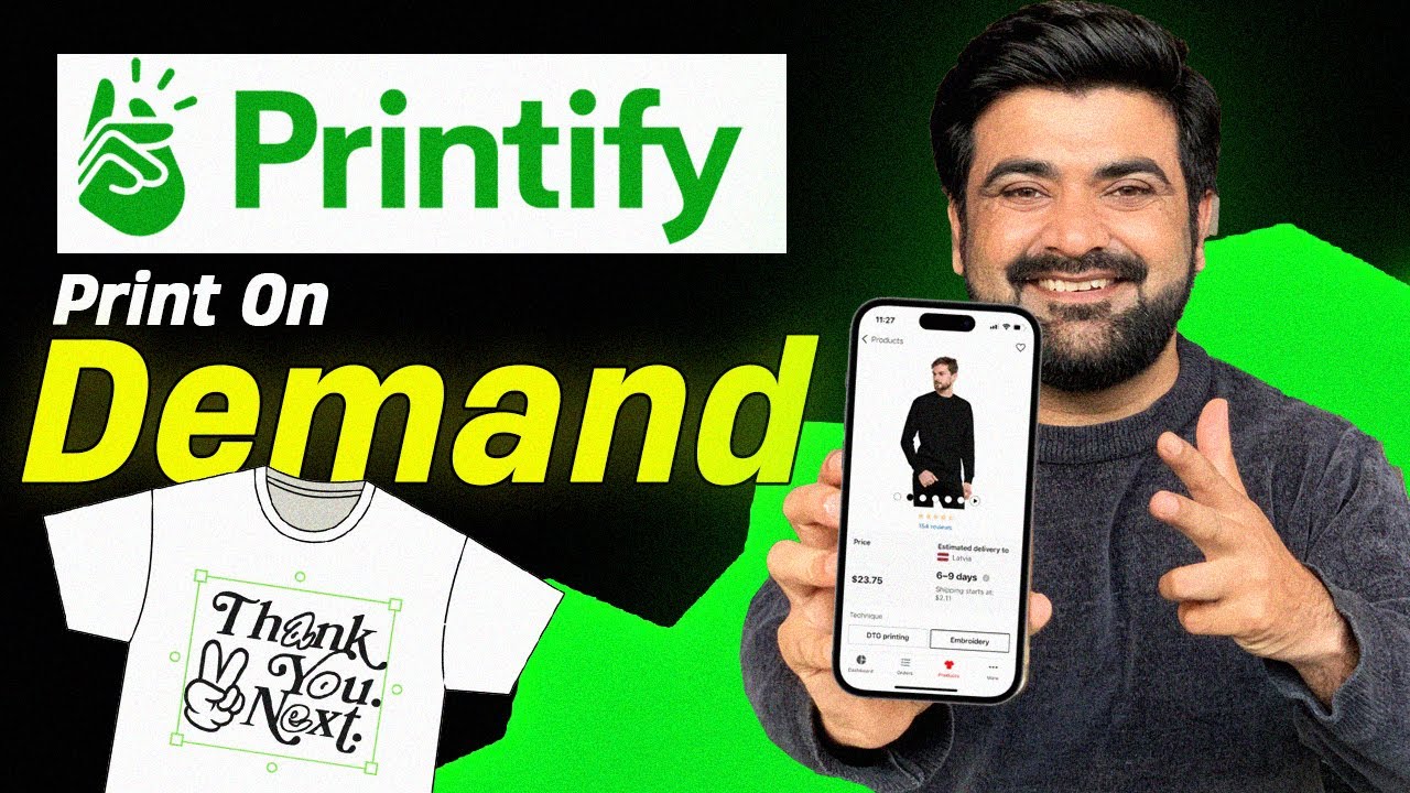 how to start print on demand business on printify - YouTube