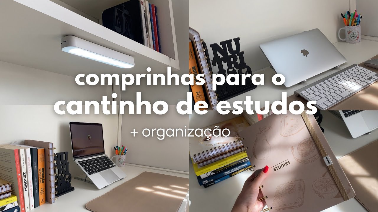 CANTINHO DE ESTUDOS | organização | comprinhas | aesthetic