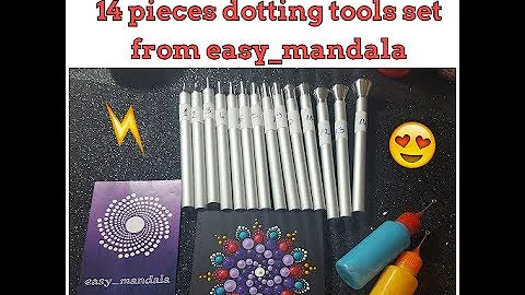 #23 REVIEW of Dotting tools set(14 pieces) from easy_mandala