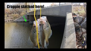 Bank fishing crappie honey hole! Most lakes have this! Find one and get to catching slabs!