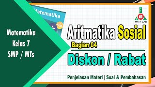 Aritmatika Sosial - Diskon (Potongan Harga) | Materi - Soal dan Pembahasan | Matematika Kelas 7