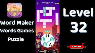 Word Maker Level 32  Answers | Words Games Puzzle | Go Answer screenshot 4
