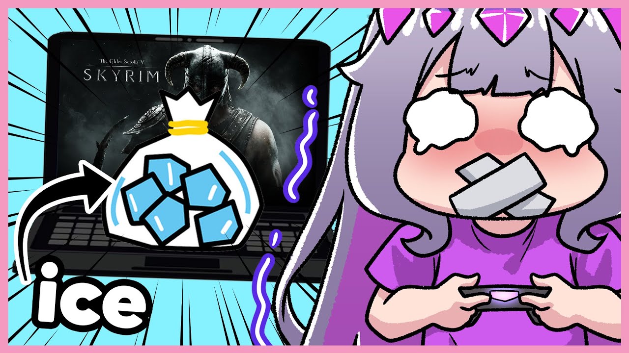 Little Biboo did this to the laptop just because she wanted to play Skyrim