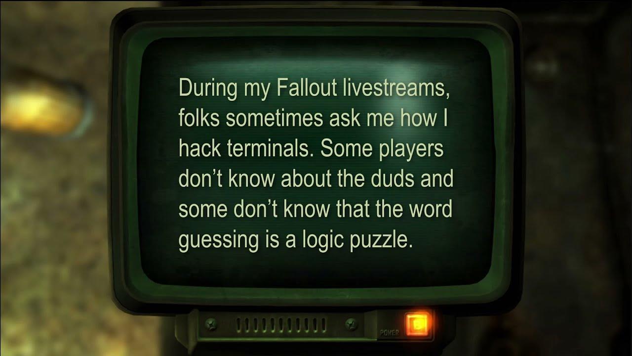 How to hack computers in FALLOUT 3 4 76 New Vegas hacking minigame