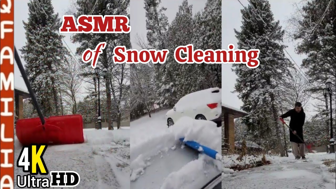 ASMR of Removal of Snow from Car, Path & Driveway, Snow Shovelling in  Winter 2023