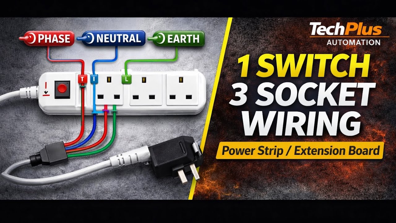 1 Switch 3 Socket Wiring Diagram | Power Strip / Extension Board ...