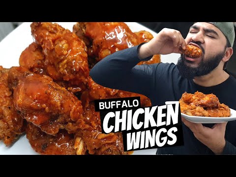 BUFFALO CHICKEN WINGS RECIPE | SUPER TASTY | Halal Chef