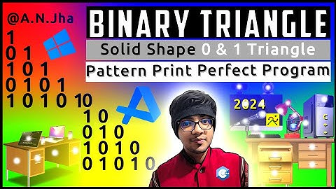 Outstanding Binary Triangle Code | Zero & One ( 0 & 1 ) | CPP Tutorials 2024