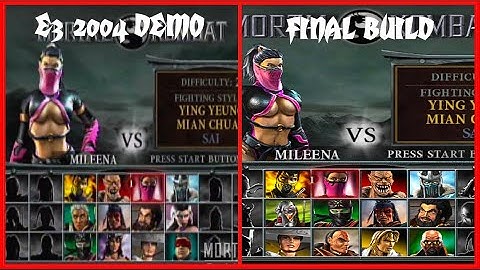Mortal Kombat Deception E3 2004 Demo Build Vs Final Game