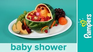 The stroller fruit salad recipe is perfect for any baby shower! It