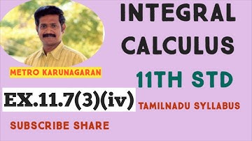 11th Std Maths Ex.11.7(3)(iv) Integrate with respect to x, sin^-1(2x/1-x^2)
