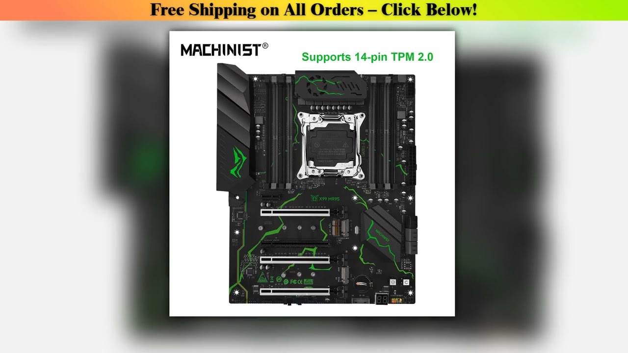 MACHINIST X99 MR9S ATX Motherboard LGA 2011-3 Supports TPM 2.0 Intel Xeon E5 V3/V4 CPU DDR4 RAM