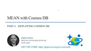 MEAN.js with Cosmos DB - Part 4: Creating and Deploying Cosmos DB