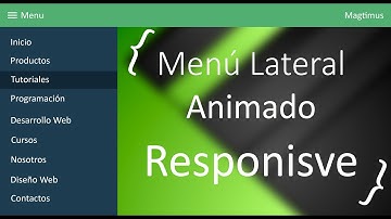 How to do Animated Side Menu Responsive | Html5 - Css3