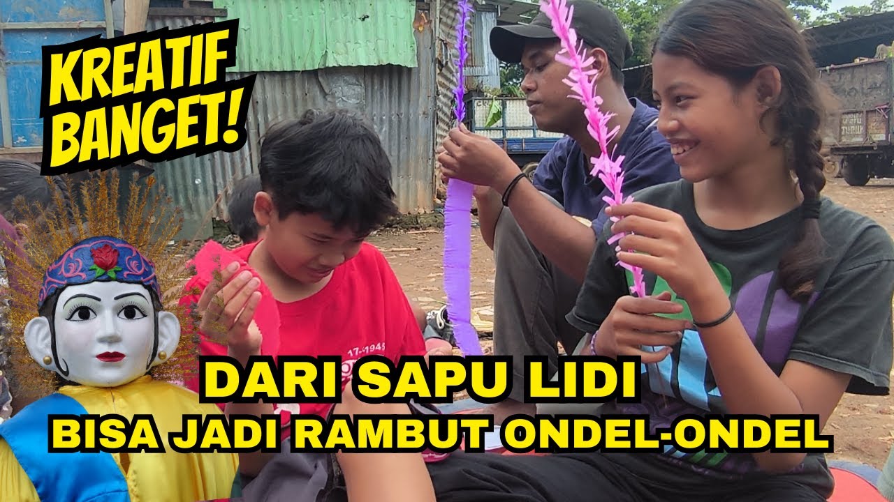 WAJIB NONTON! Proses Seru Bikin Rambut Ondel-Ondel Bersama Adik-Adik Di Kawasan Pemulung