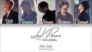 BIGBANG LAST DANCE Color Coded Han Rom Eng Lyrics by Yankat