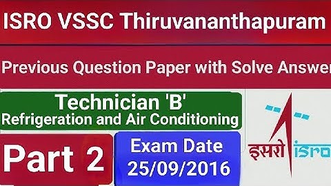 ISRO VSSC RAC previous year question paper //MRAC question paper/Part 2//2016 #isropreviousyearpaper