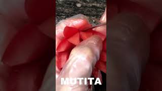 Tomato Lotus 3 Layers Flower | Mutita #shorts #youtubeshorts #carving