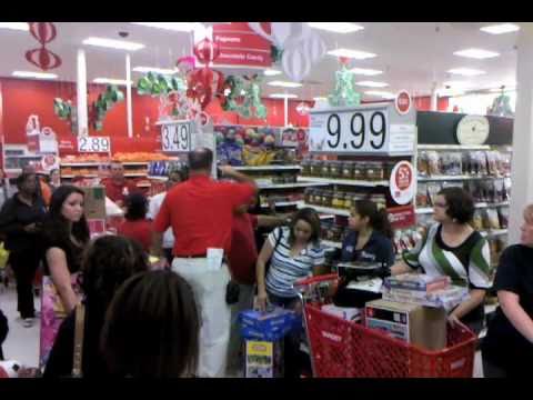 Fight at Target during Black Friday. Captain Morgan falls off parade float http://www.youtube.com/watch?v=Pvqi47meS2A.