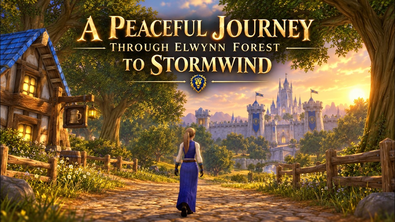A Peaceful Walk Through Elwynn Forest to Stormwind | WoW Classic Ambience