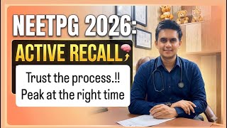 Target NEETPG 2026: Active recall I How to remember everything ?
