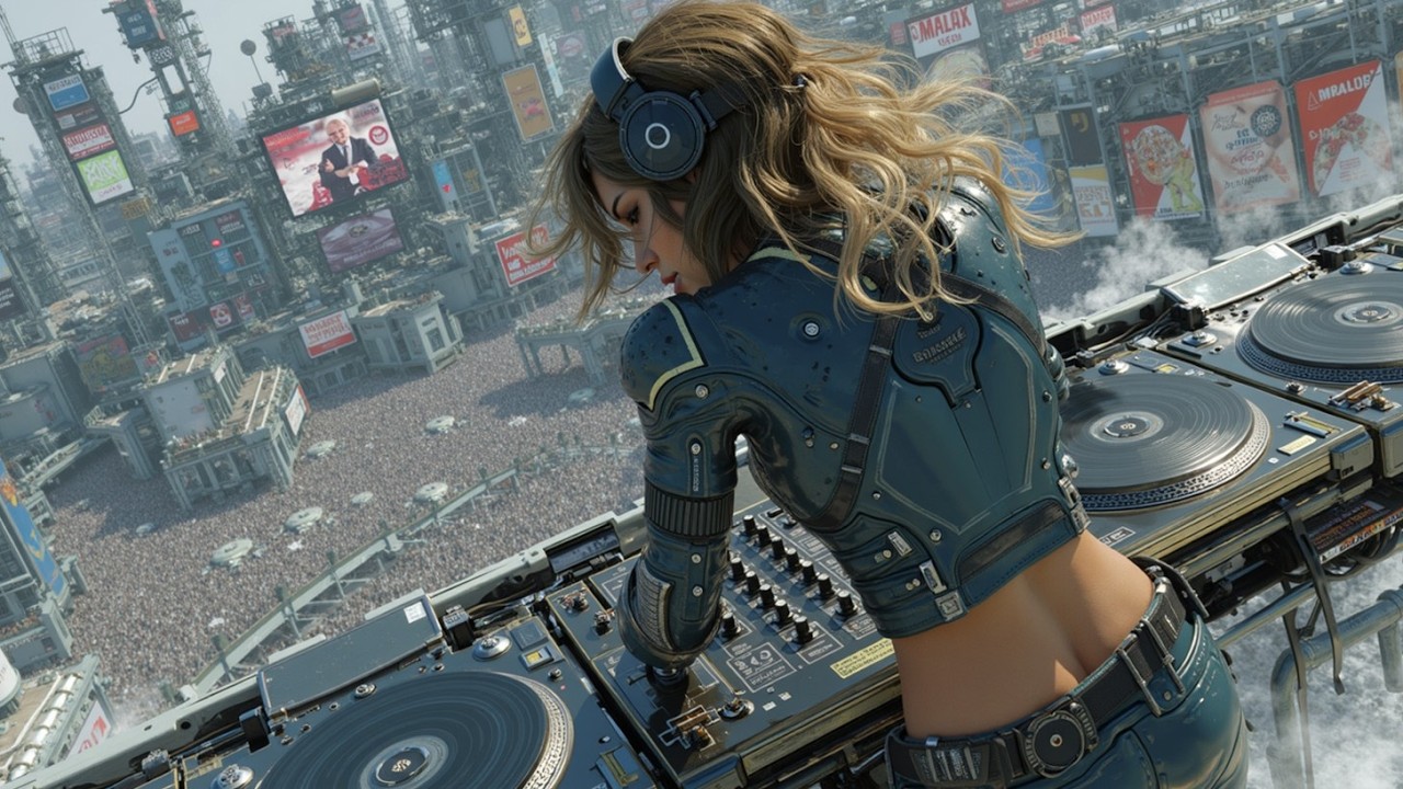 Киберпанк DJ Сет Электро Хаус Микс Глубокий Клубный Звук Ночные Битс Chill