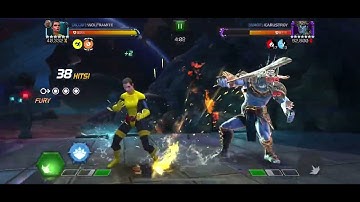 MCoC Negasonic Teenage Warhead vs Attuma on node 23 (ebb flow intercept, sadist)