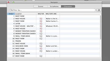 Final Draft 9 for Mac | Character Navigator Tutorial