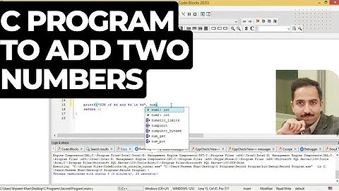 First Program in C language to Add Two numbers (@Computer science teacher)