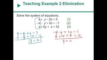 6.3 Systems with Three Variables