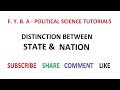 Distinction between the state  nation