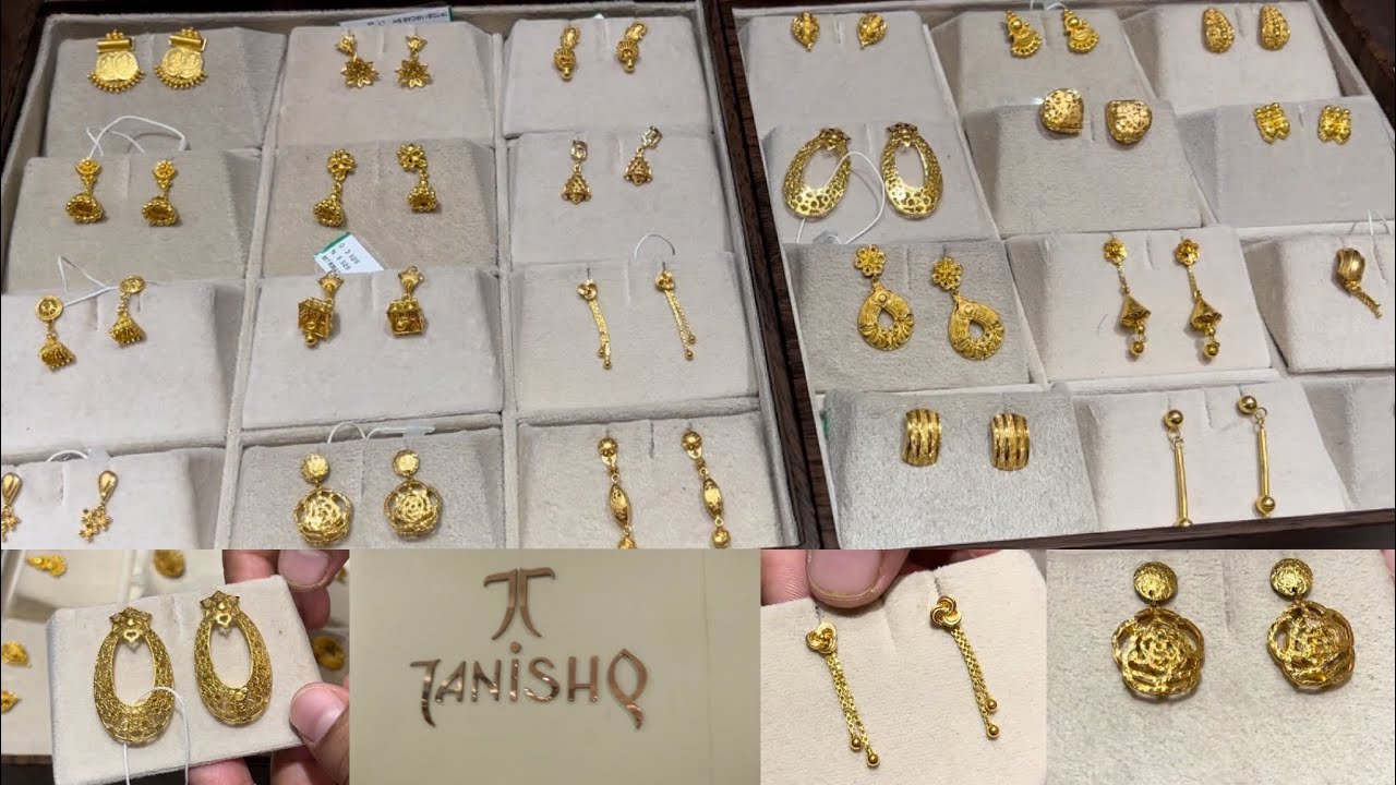 Ravishing And Stunning Casual Office Wear Gold Stud And Stud Earrings With  Diamonds - YouTube