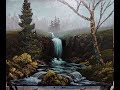 Waterfall Cutting Through the Mist - Wet on wet - Full Oil Painting Tutorial