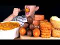 ASMR MUKBANG Spicy Cheese Tteokbokki, Corn Dog, Spam, Fried Dumpling & Hash Brown