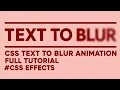 CSS Text Blur Animation ✨Made with HTML & CSS in VS Code 💻#css #html #animation #website #frontend