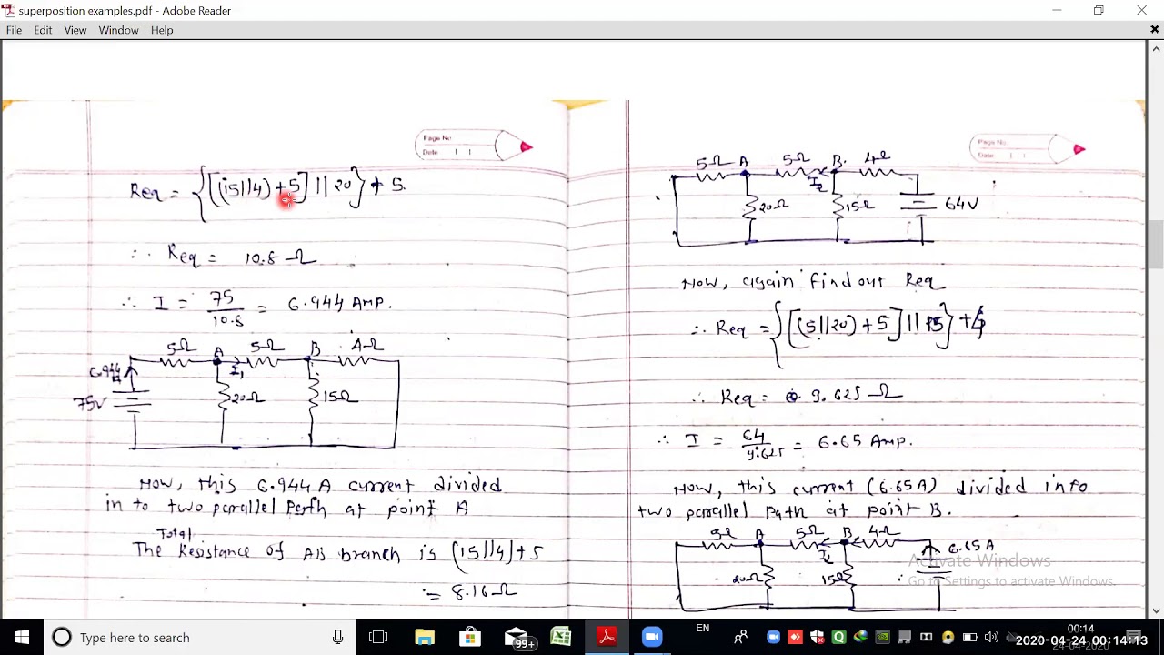 Superposition Theorem Example - YouTube