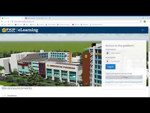 Masuk Web elearning.fkip.unpas.ac.id dengan User Dosen