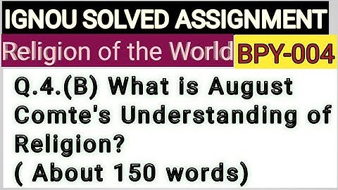 IGNOU SOLVED ASSIGNMENT BPY-004 Q.4(B)