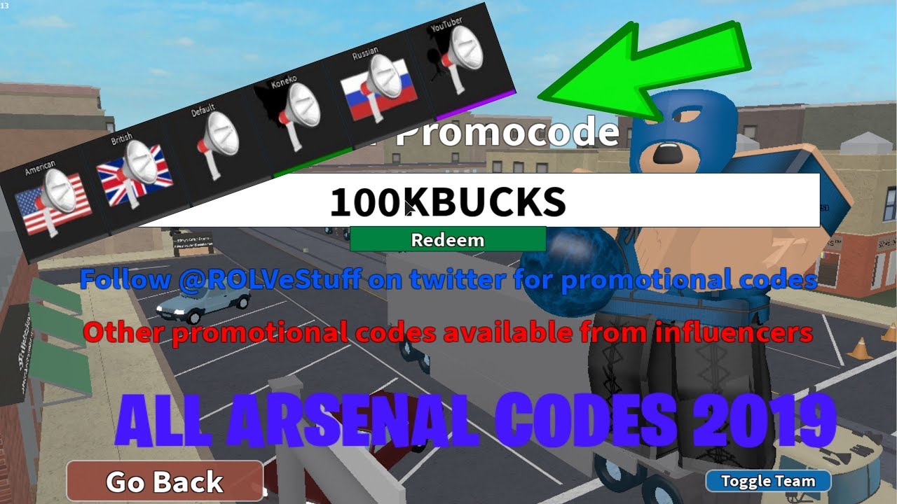 All Working Codes In Roblox Arsenal 2019 Youtube - robloxwin 2019 wwwtubesaimcom